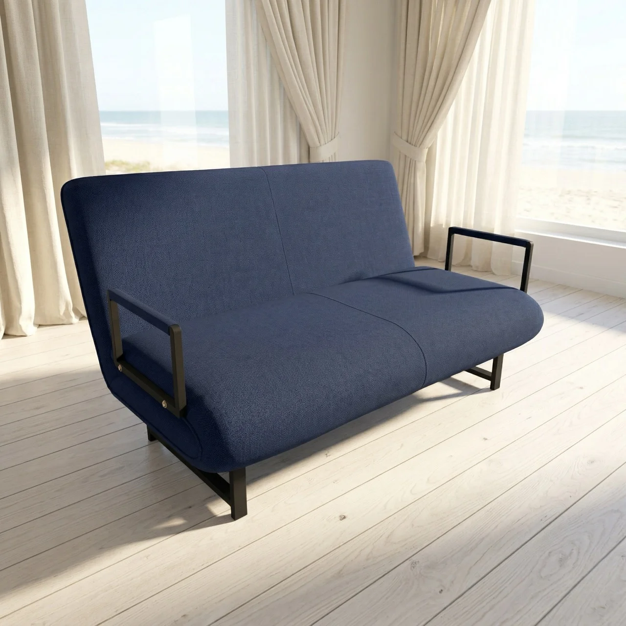 Sofa Giường Vải HAKAWA SFV-150 2 Sofa Giường Vải HAKAWA SFV-150 xanh navi