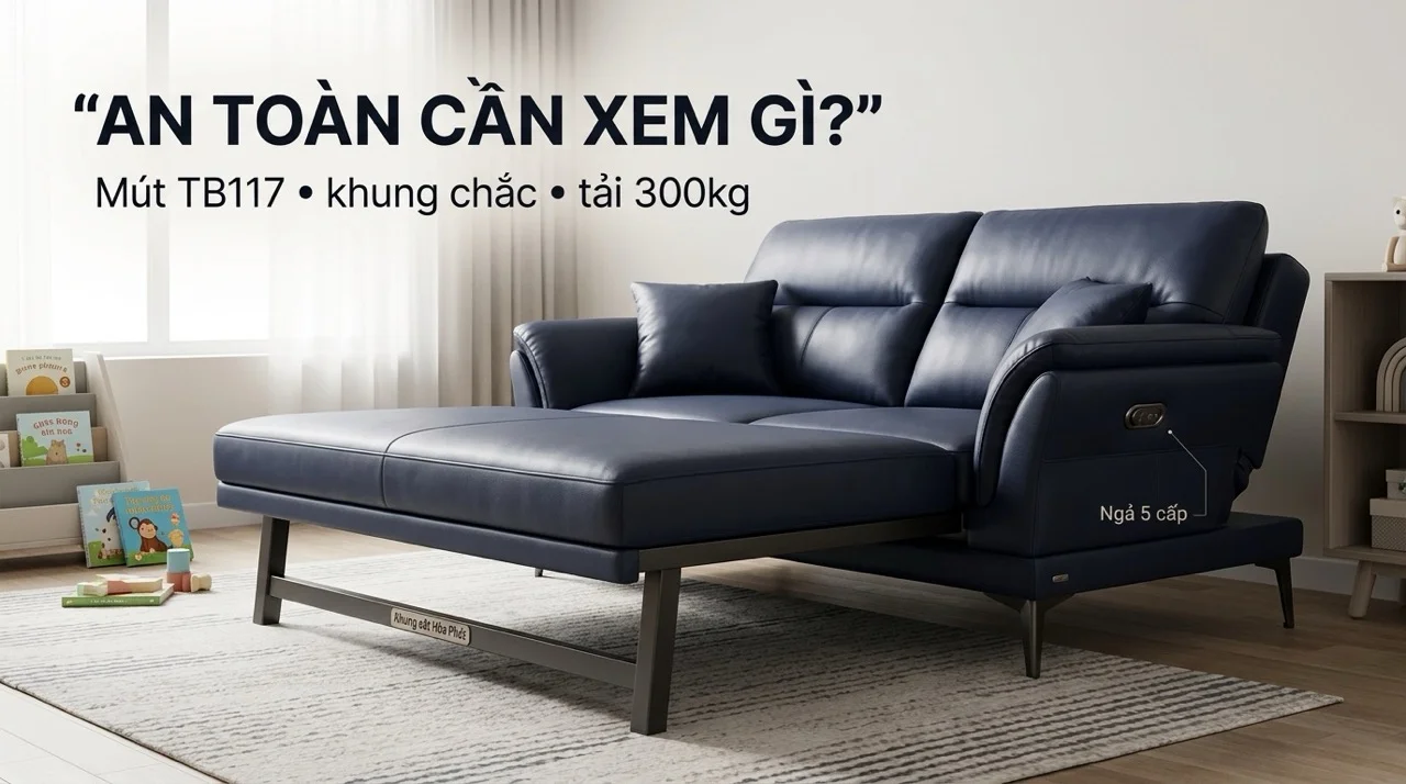 Sofa Giường Cho Trẻ Em - An Toàn & Phù Hợp Lứa Tuổi Nào? 6 Tiêu Chí An Toàn Khi Chọn Sofa Giường Cho Trẻ Em