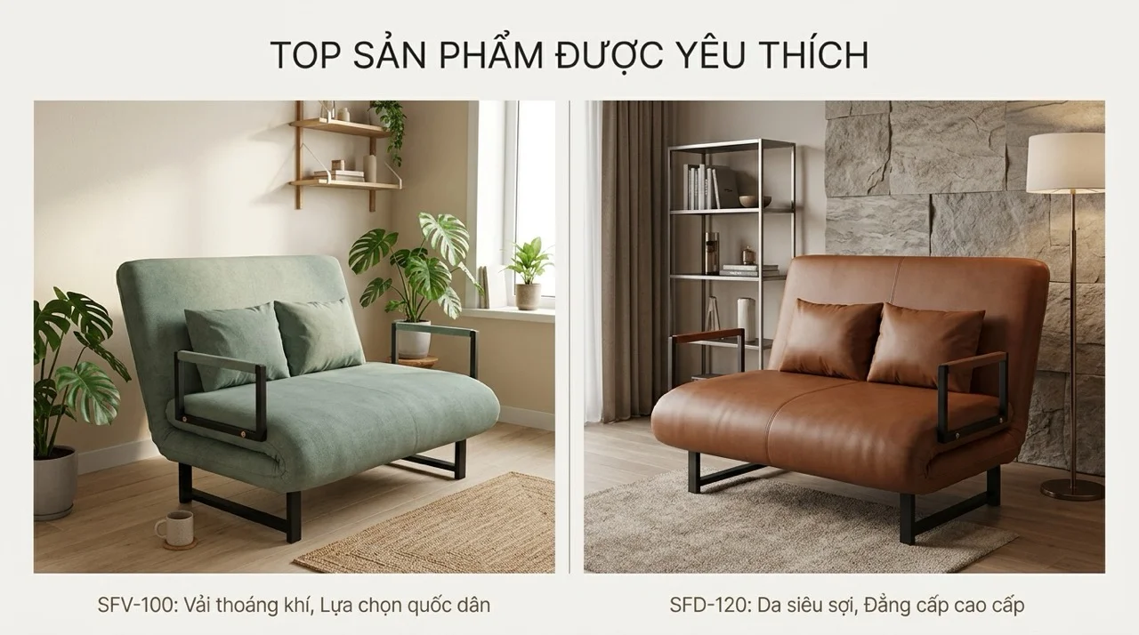 Top 8 Mẫu Sofa Giường Bán Chạy Nhất HAKAWA 7 Top 8 Mẫu Sofa Giường Được Yêu Thích Nhất