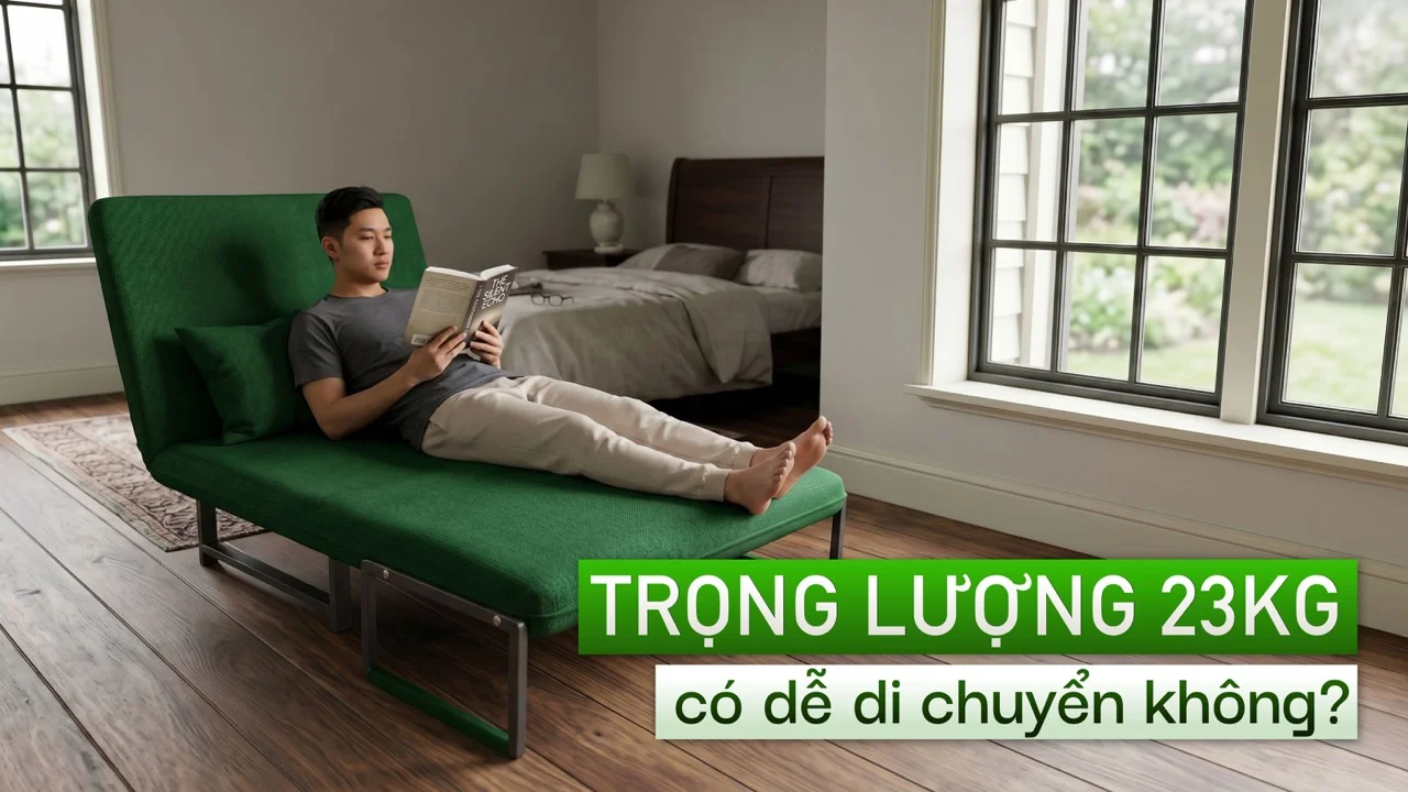 Sofa Giường Vải HAKAWA SFV-100 16 Trọng lượng 23.7kg - di chuyển có dễ không