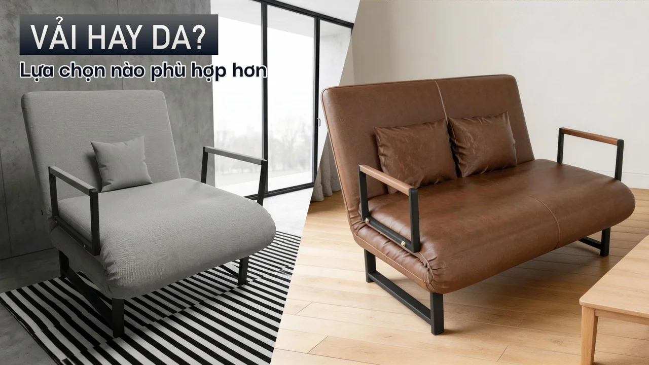 Sofa Giường Vải HAKAWA SFV-80 13 Vải hay da - Lựa chọn nào phù hợp hơn