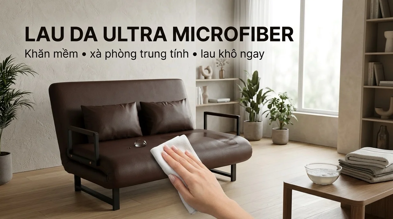 Vệ Sinh Sofa Giường Da Ultra Microfiber