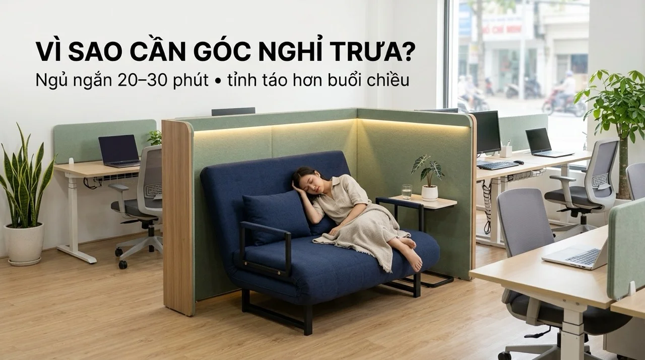 Sofa Giường Văn Phòng - Góc Nghỉ Trưa Gọn Gàng Cho Nhân Viên 6 Vì Sao Văn Phòng Cần Góc Nghỉ Trưa Riêng