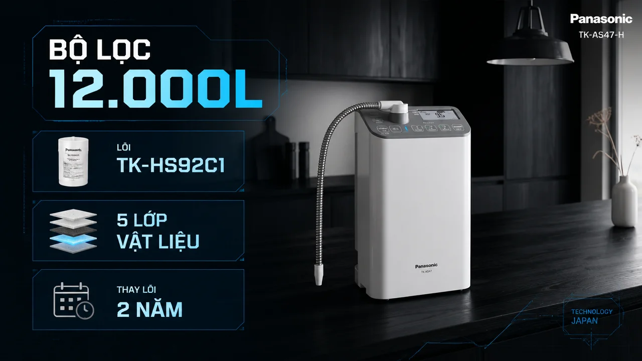Máy lọc nước ion kiềm Panasonic TK-AS47-H