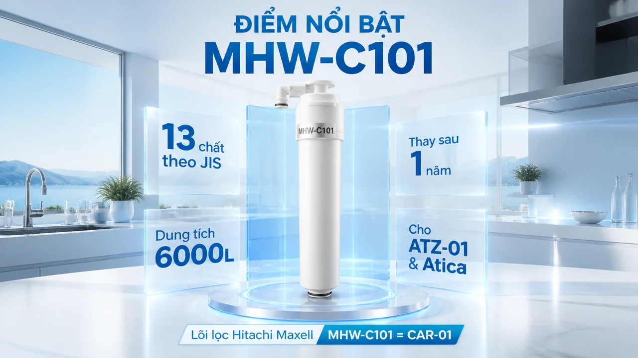 Lõi lọc nước Hitachi Maxell MHW-C101 = CAR-01 9 Không gian sử dụng phù hợp và những lưu ý khi chọn mua lõi