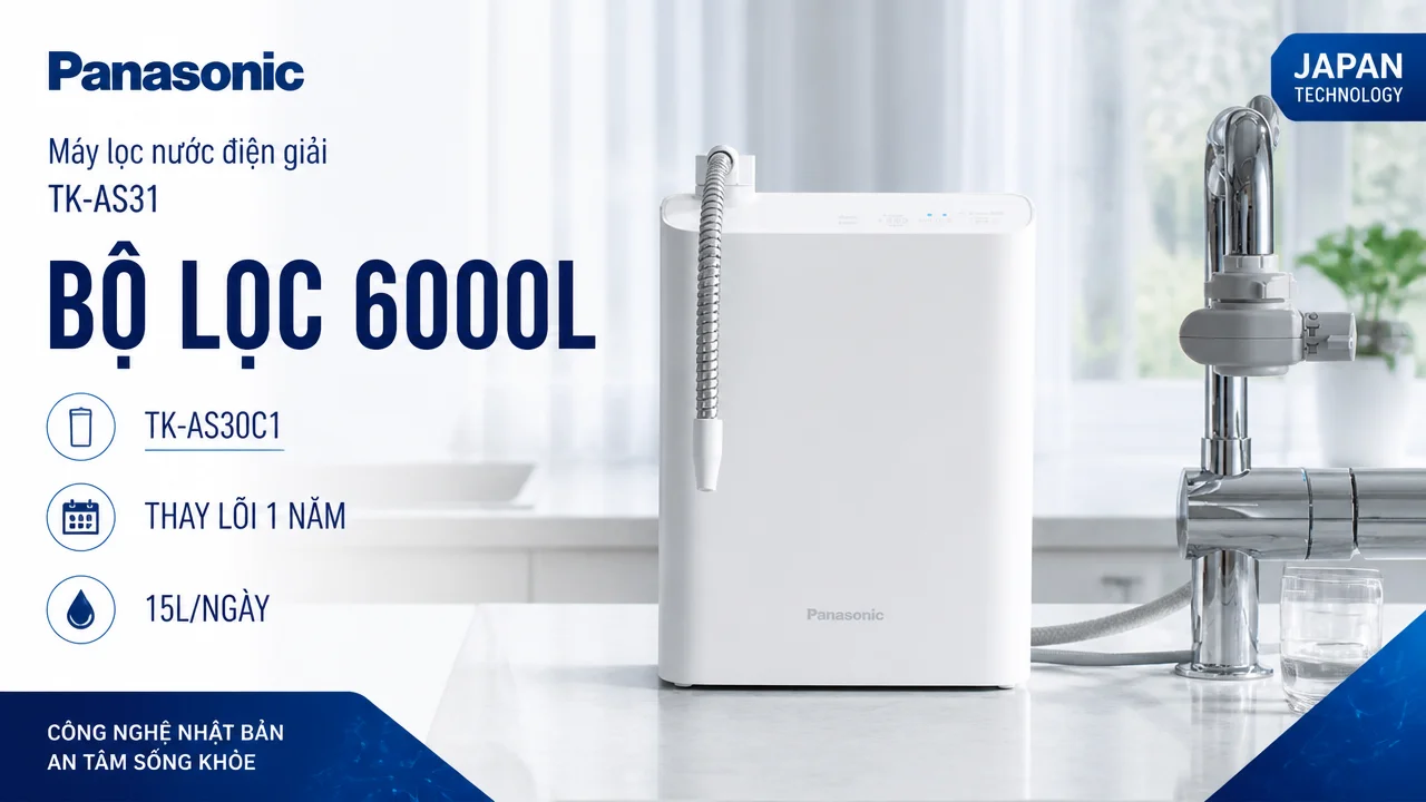 Máy lọc nước ion kiềm Panasonic TK-AS31 14 Lưu lượng, nước xả và tín hiệu theo dõi chất lượng nước