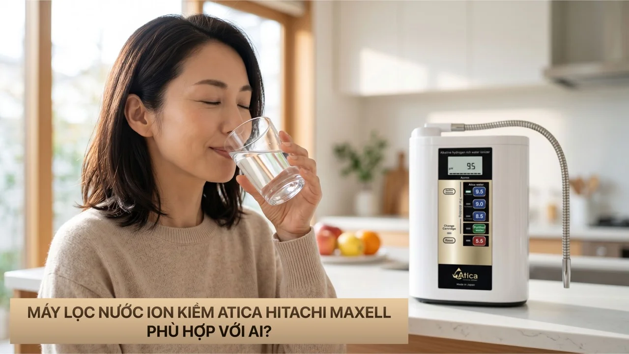 Máy lọc nước ion kiềm Atica Hitachi Maxell phù hợp với ai?