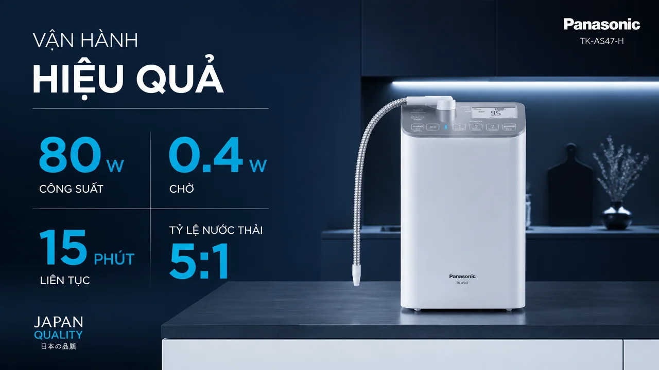 Máy lọc nước ion kiềm Panasonic TK-AS47-H
