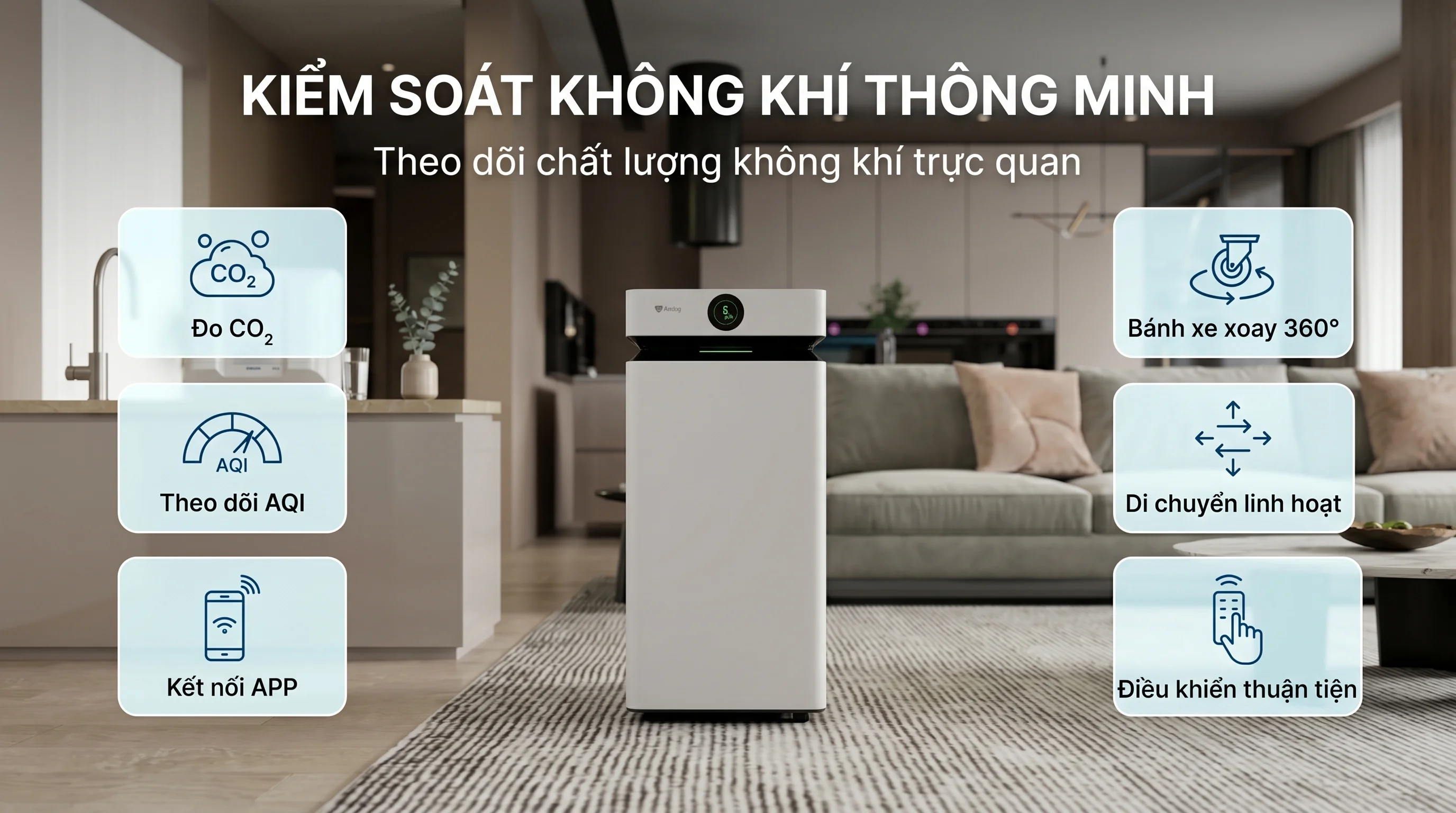 Combo máy lọc nước ion Kiềm Hakawa HA-25 và máy lọc không khí Airdog X8D 15 Kiểm soát không khí thông minh