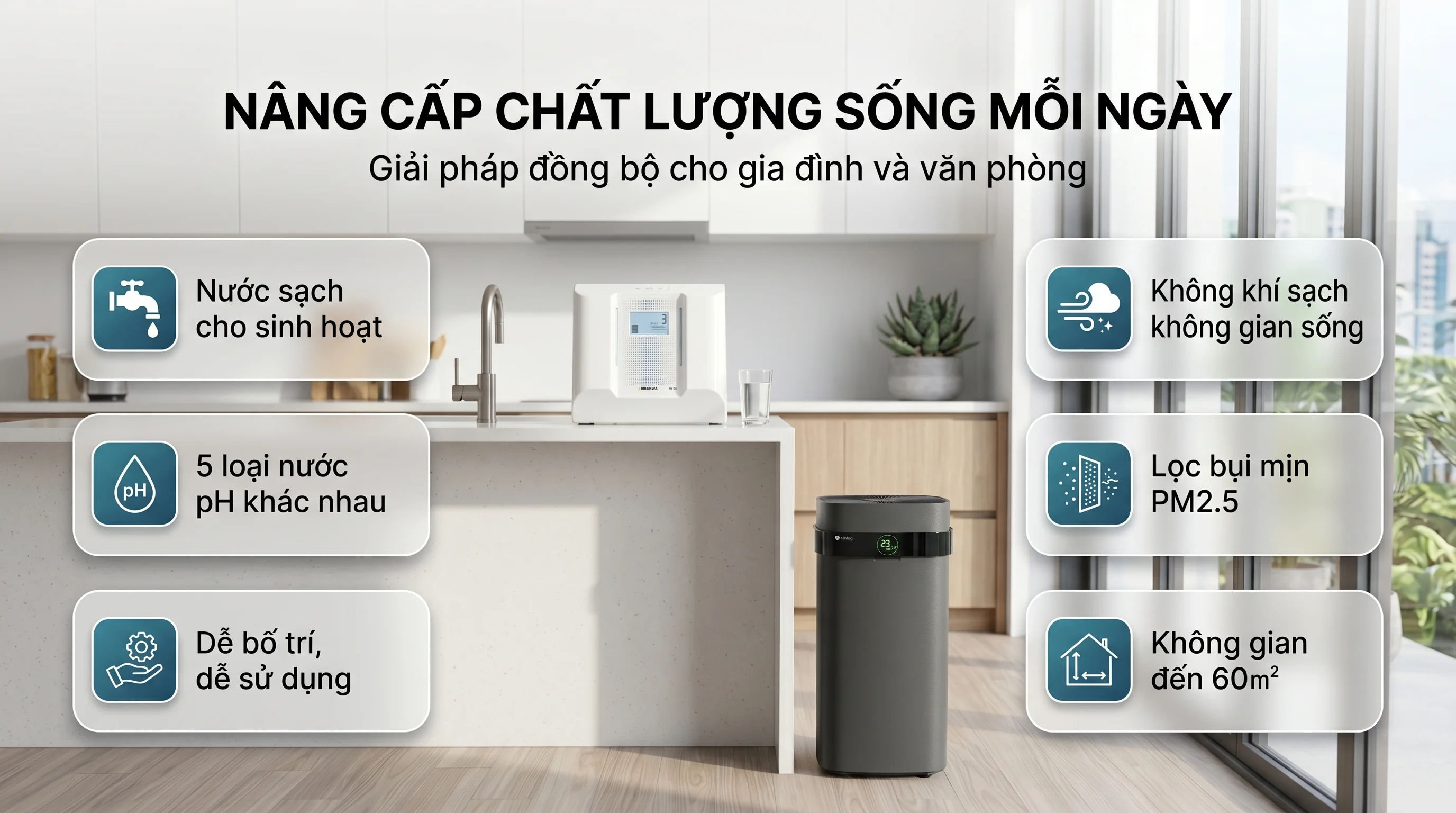 Combo máy lọc nước ion Kiềm HAKAWA HA-23 và máy lọc không khí Airdog X5D 19 Lưu ý khi sử dụng và bảo dưỡng combo máy lọc nước ion kiềm Hakawa HA-23 và máy lọc không khí Airdog X5D