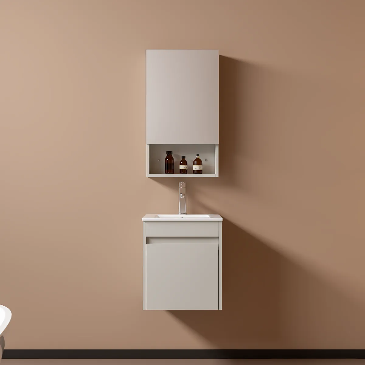 Bộ tủ lavabo kèm tủ gương Hakawa JT-001 cỡ 41 cm